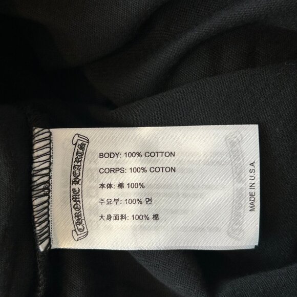 Chrome Hearts Black & Pink Neck Logo Longsleeve T-Shirt - Picture 4 of 7